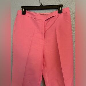 Emma James Pink Linen/Rayon Cuffed Pants | Petite 12